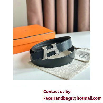 Hermes H Take Off belt buckle  &  Reversible leather strap 32 mm 10 2023